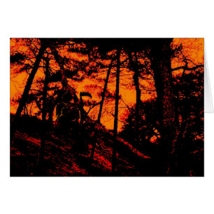 Grim Reaper dans la Forêt Lit Orange Effrayant