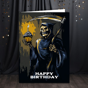 Grim Reaper Geburtstag Karte