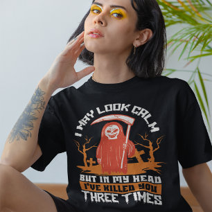 Grim Reaper Humour Halloween Citation T-Shirt