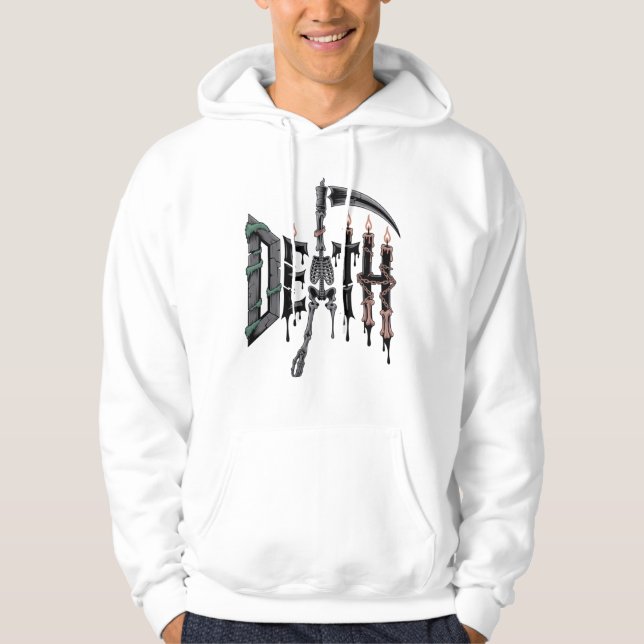 Grim Reaper Skeleton Death Hoodie (Vorderseite)