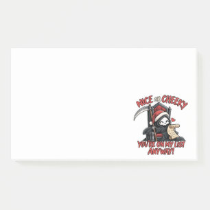 Grim Reaper Weihnachten Santa Liste Humor Post-it Klebezettel