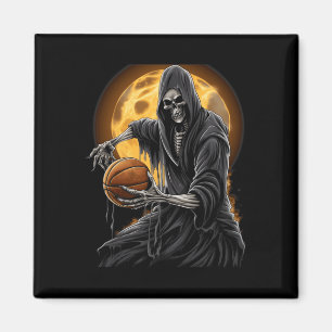 Grim Sensenmann Basketball Grafik-T-Shirts für mic Magnet