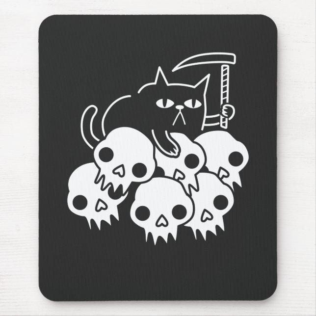 Grim Sensenmann Cat Mousepad (Vorne)