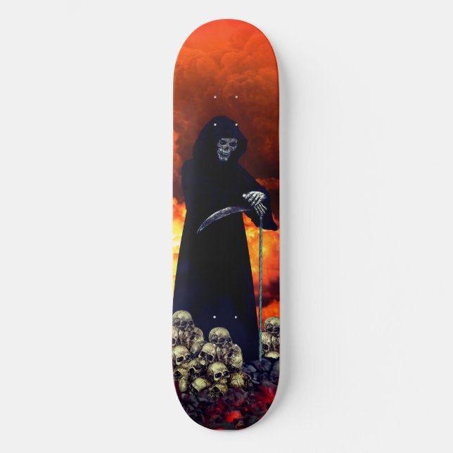 Grim Sensenmann Fire & Brimstone Skateboard (Vorderseite)