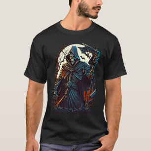 Grim Sensenmann Friedhof Untoter Tod Okkultist Got T-Shirt