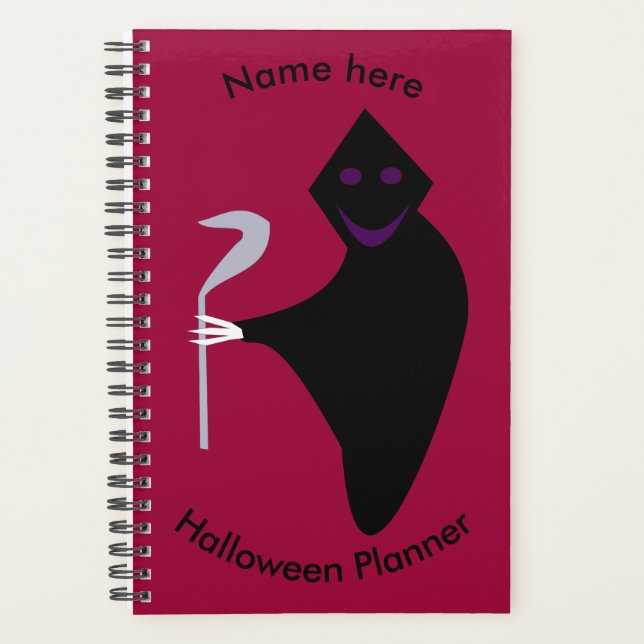 Grim Sensenmann Halloween Custom Planner Planer (Vorderseite)