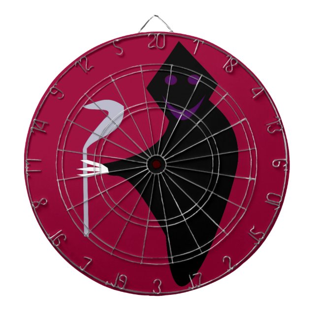 Grim Sensenmann Halloween Dart Board Dartscheibe (vorne)
