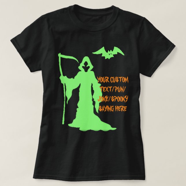 Grim Sensenmann Halloween Shirt - Funny Pun T-Shir (Design vorne)
