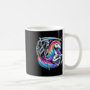 Grim Sensenmann Riding Unicorn Funny Gothic Pastel Kaffeetasse