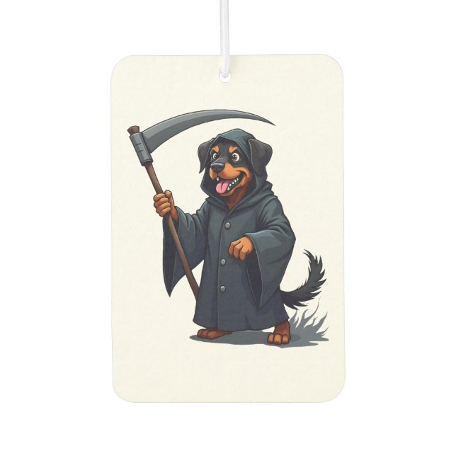 Grim Sensenmann Rottweiler Dog Autolufterfrischer (Vorderseite)