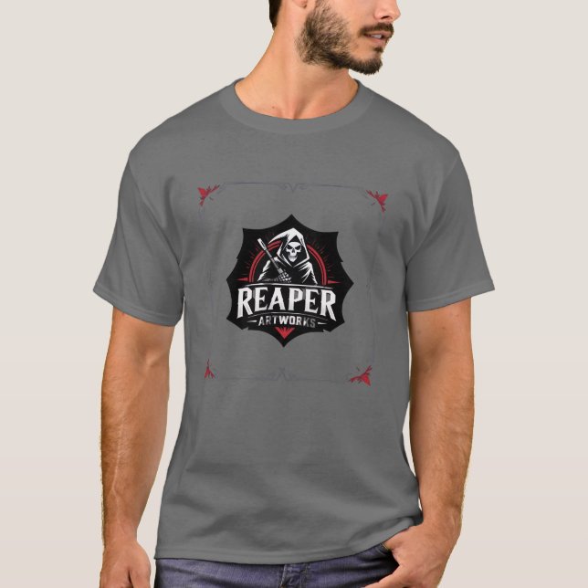 Grim Sensenmann Skull Graphic T-Shirt (Vorderseite)