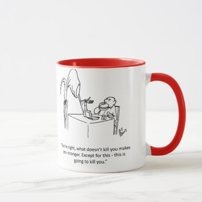 Grim Sensenmann Spaß Tasse Geschenk (Rechts)