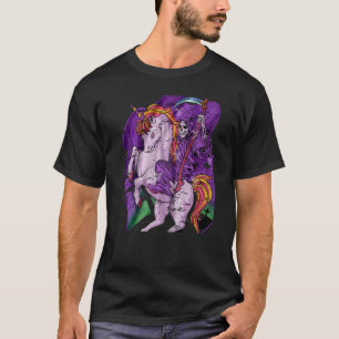 Grim Sensenmann Unicorn Pastel Goth Death Skeleton T-Shirt