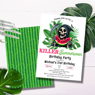 Grim Sensenmann Watermelon Summerween Party Einladung