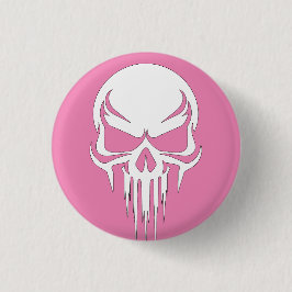 Grim Specter Dripping Skull Graphic Button