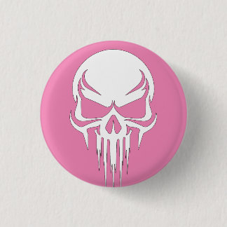 Grim Specter Dripping Skull Graphic Button