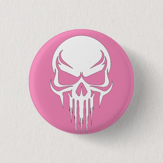 Grim Specter Dripping Skull Graphic Button (Vorderseite)