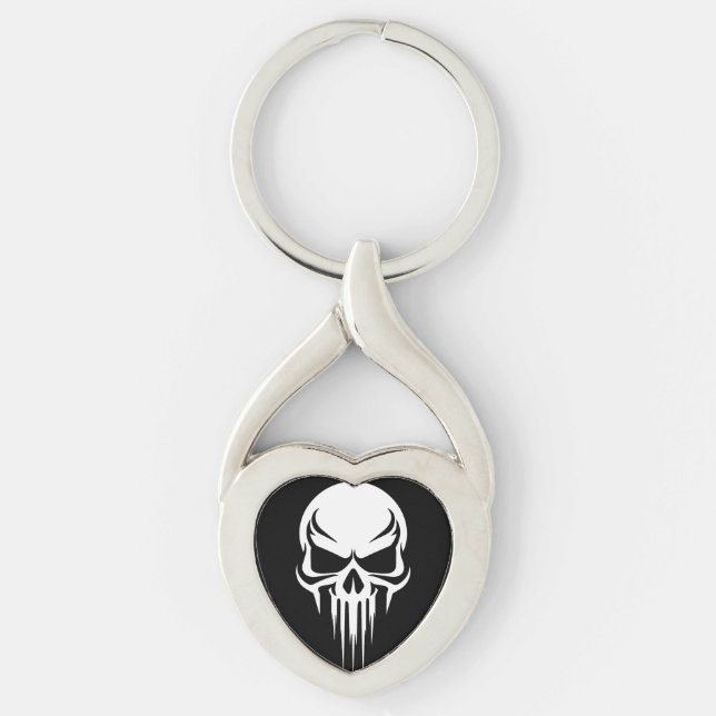 Grim Specter Dripping Skull Graphic Schlüsselanhänger (Vorderseite)