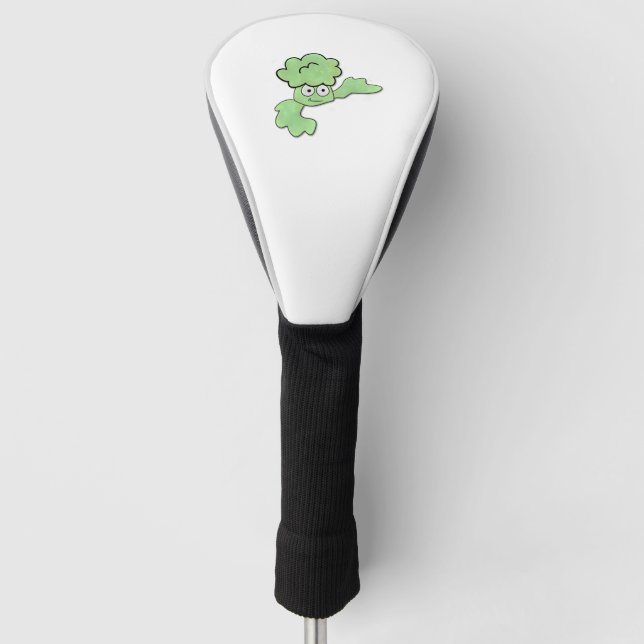 Grimacing Broccoli Golf Headcover (Vorderseite)