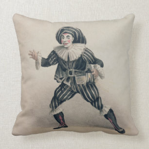 Grimaldi als Scaramouche, vom Commedia dell'Ar Kissen