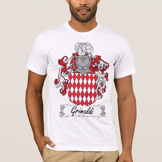 Grimaldi Familienwappen T-Shirt (Vorderseite)