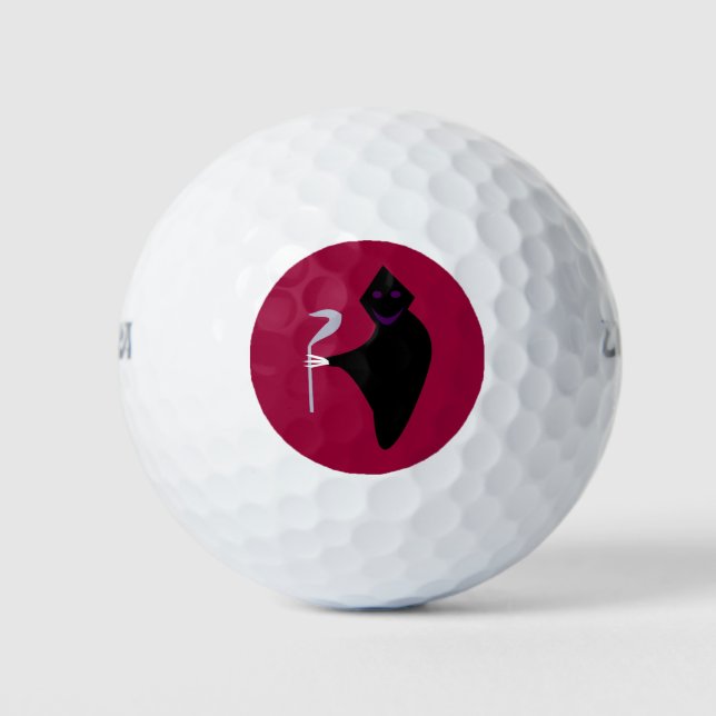 Grimischer Sensenmann Halloween-Golfball Golfball (Vorderseite)