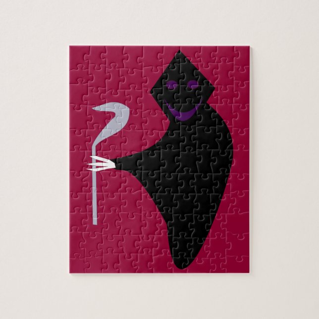 Grimischer Sensenmann Halloween Puzzle (Vertikal)