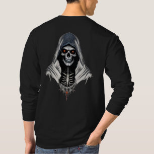 "Grimischer Sensenmann Skull Long Sleeve T - Shirt