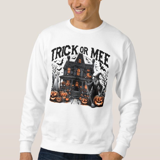 Grimmige Halloween-Ansammlung mit Kürbissen Sweatshirt (Vorderseite)