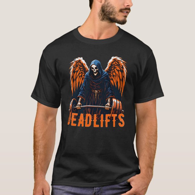 Grimmige Sensenmann-Aufzüge T-Shirt (Vorderseite)