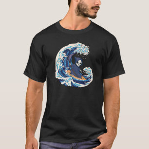 Grimmige Sensenmann Surfing T-Shirt