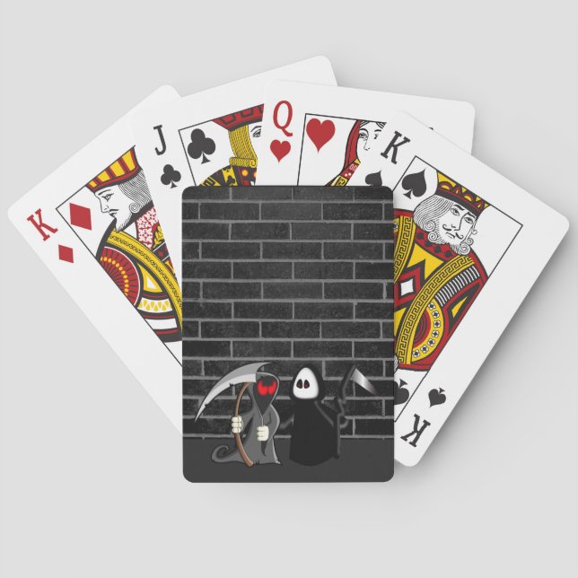 Grimmige Sensenmann-Totenkarte Spielkarten (Rückseite)