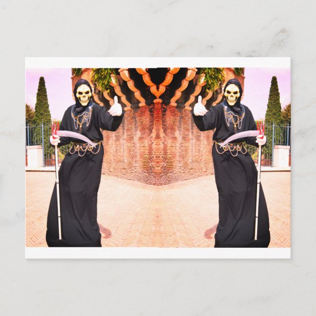 Grimmige Sensenmänner Postkarte (Vorderseite)