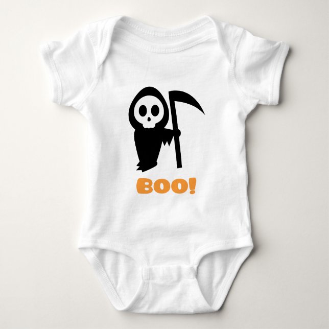 Grimmiger Sensenmann Baby Strampler (Vorderseite)