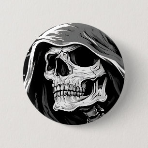 Grimmiger Sensenmann Button