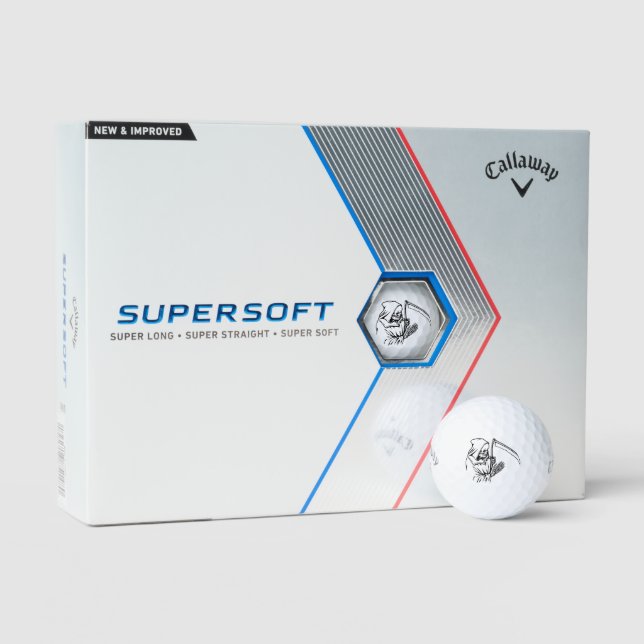 grimmiger Sensenmann Callaway Supersoft 12 Pack Golfball (Verpackung)