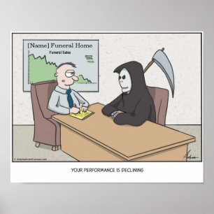 Grimmiger Sensenmann Cartoon personalisiert Poster