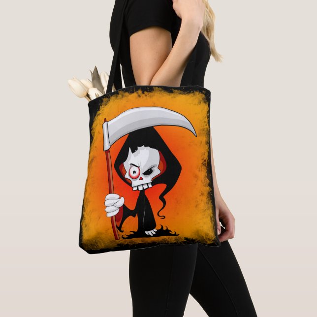 Grimmiger Sensenmann Cartoon Tasche (Von Nahem)