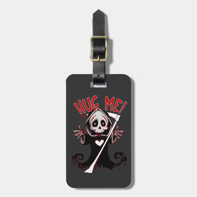 Grimmiger Sensenmann Death Luggage Tag Gepäckanhänger (Vorderseite vertikal)