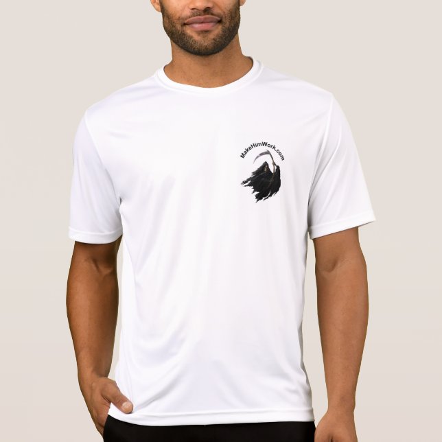 Grimmiger Sensenmann, der Läufer jagt T-Shirt (Vorderseite)