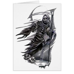 Grimmiger Sensenmann, der Soule nimmt