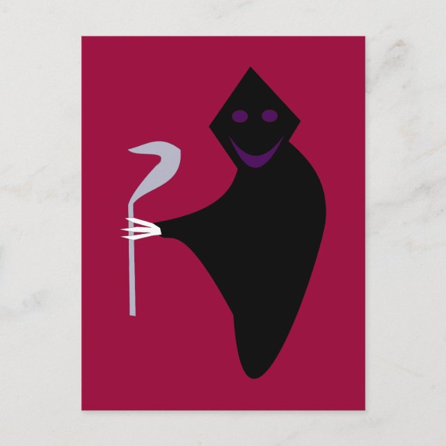 Grimmiger Sensenmann Halloween Postcard Postkarte (Vorderseite)