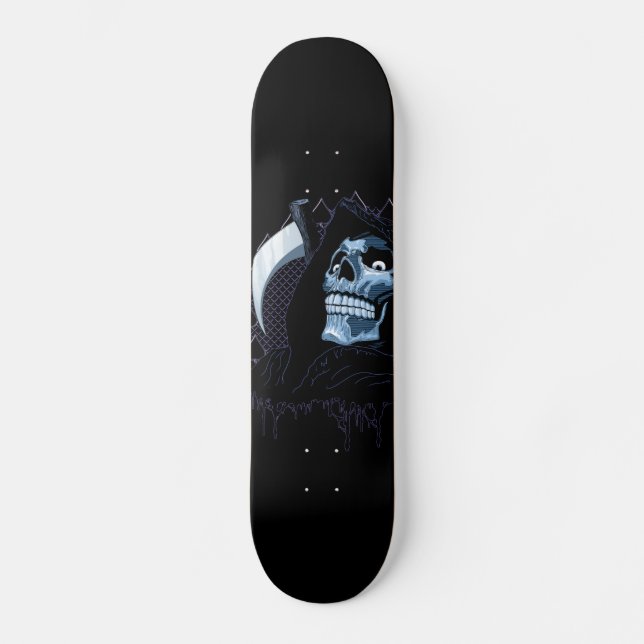 Grimmiger Sensenmann Skateboard (Vorderseite)