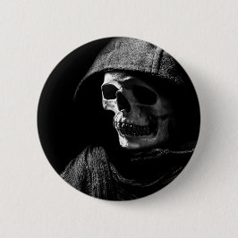 Grimmiger Sensenmann Skull Button