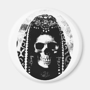 Grimmiger Sensenmann Skull-Design Magnet