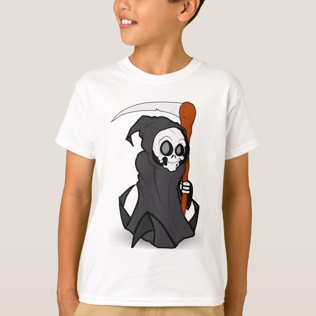 Grimmiger Sensenmann T-Shirt (Vorderseite)