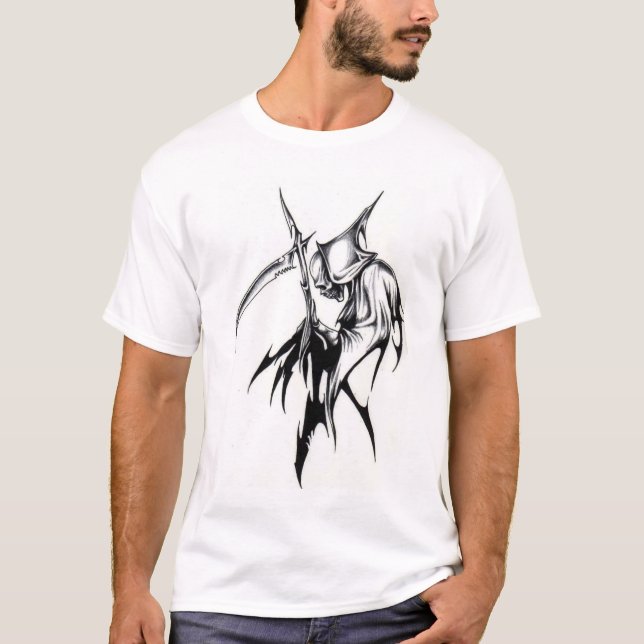 Grimmiger Sensenmann T-Shirt (Vorderseite)