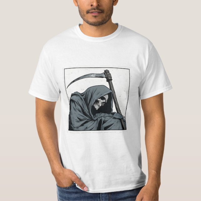 Grimmiger Sensenmann T-Shirt (Vorderseite)