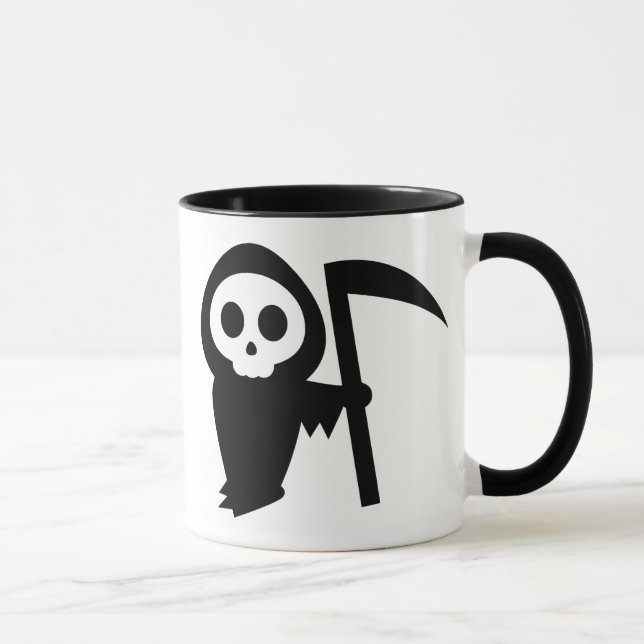 Grimmiger Sensenmann Tasse (Rechts)