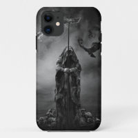 Grimmiger Sensenmann-Telefon-Kasten